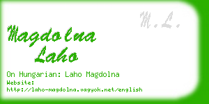 magdolna laho business card